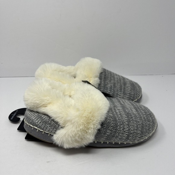 Cuddl Duds Twist Knit Slipper Bootie with Sherpa Lining Size Large 9-10 NEW - Picture 2 of 9